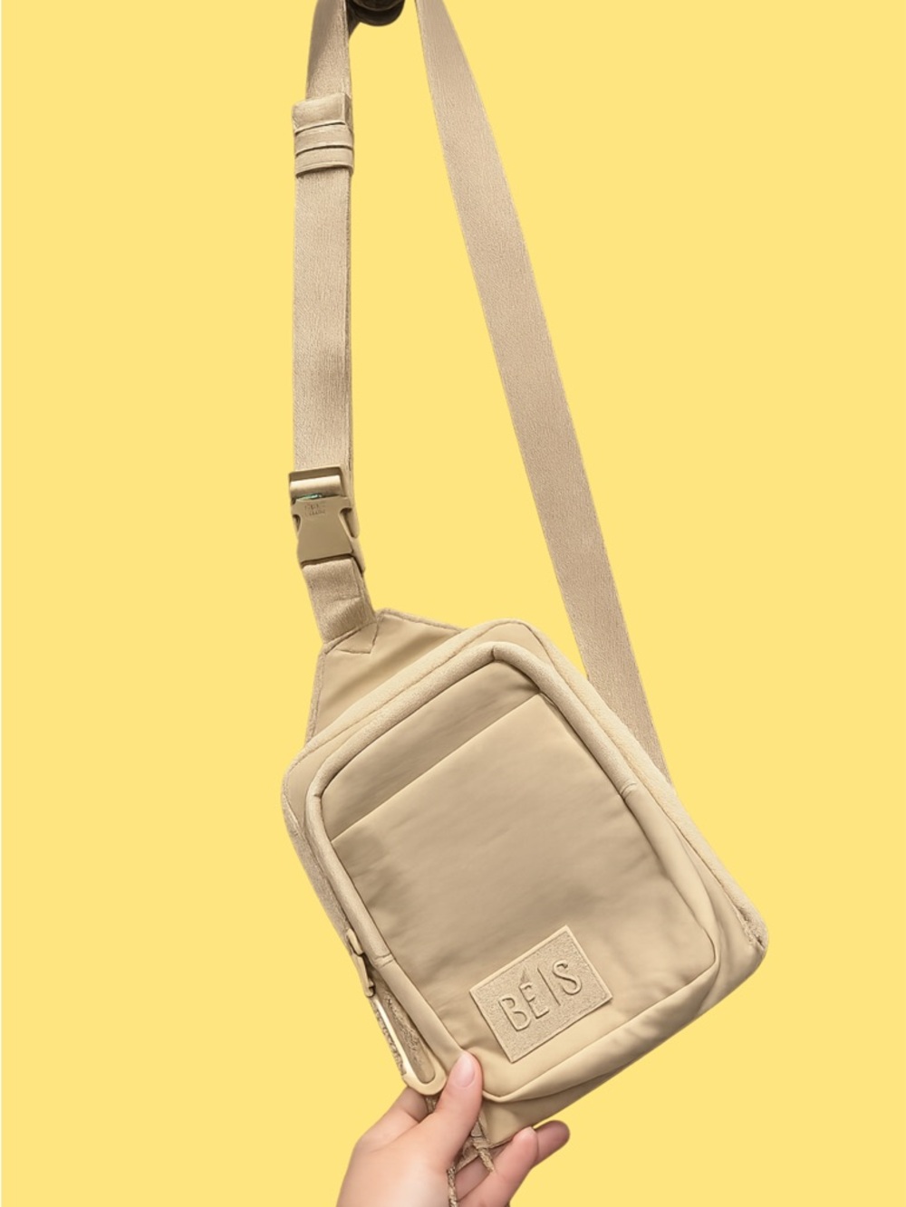 BEIS “The Sport Sling” Beige/Tan Sling Bag